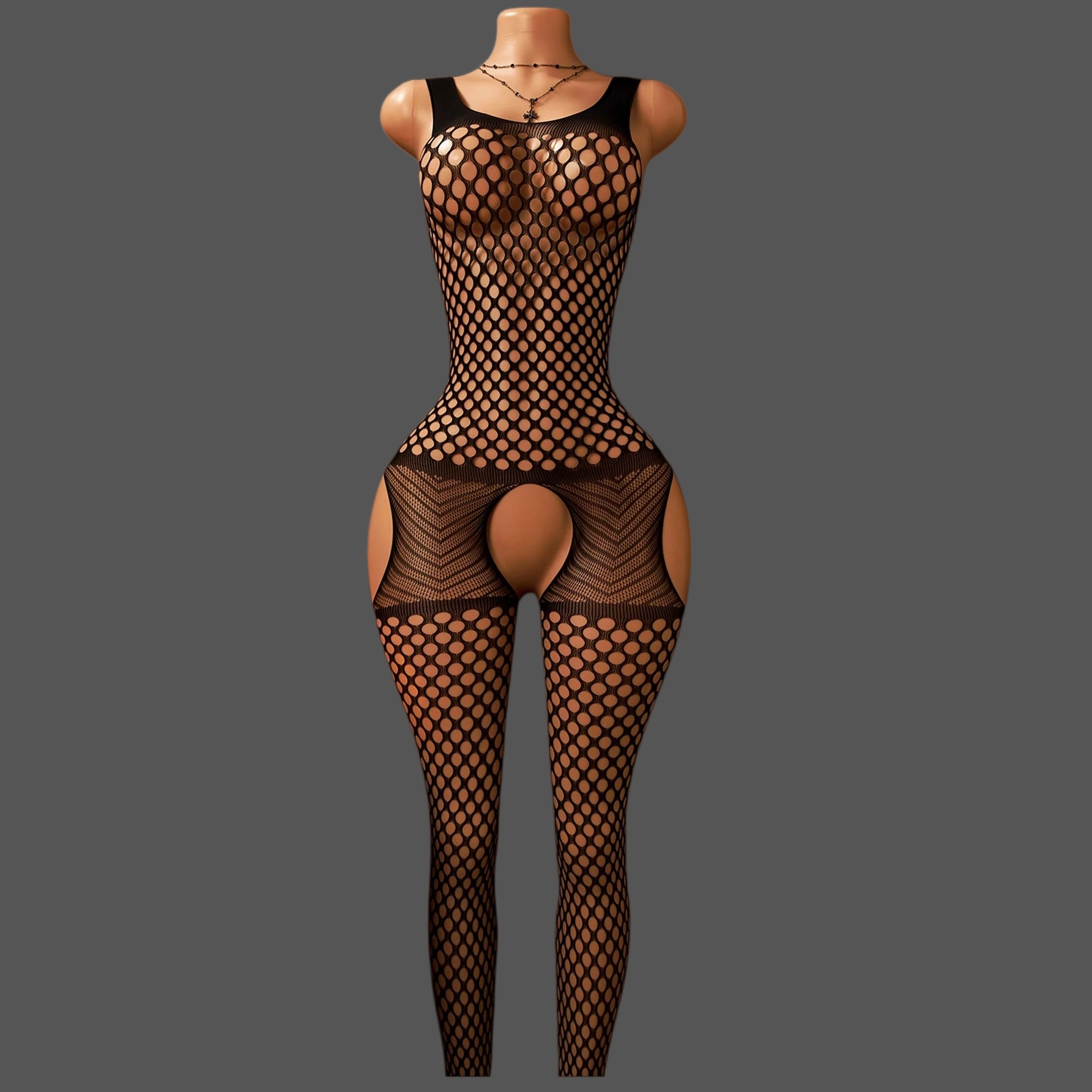 Fishnet Stocking Women - Sexy Erwachsenen-Bodystockings mit offenem Schritt für
