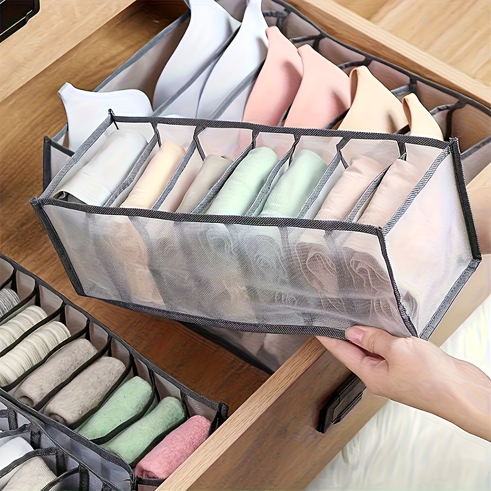 Sock Organizer Tray - 7-teiliger Unterwäsche-Organizer, faltbare Aufbewahrungsbox für Socken,