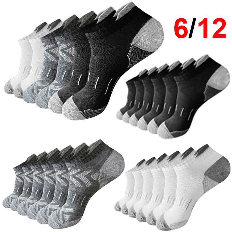 Athletic Sock Cushion - Herren Knöchelsocken mit Kühlem Pfeilmuster 6/12
