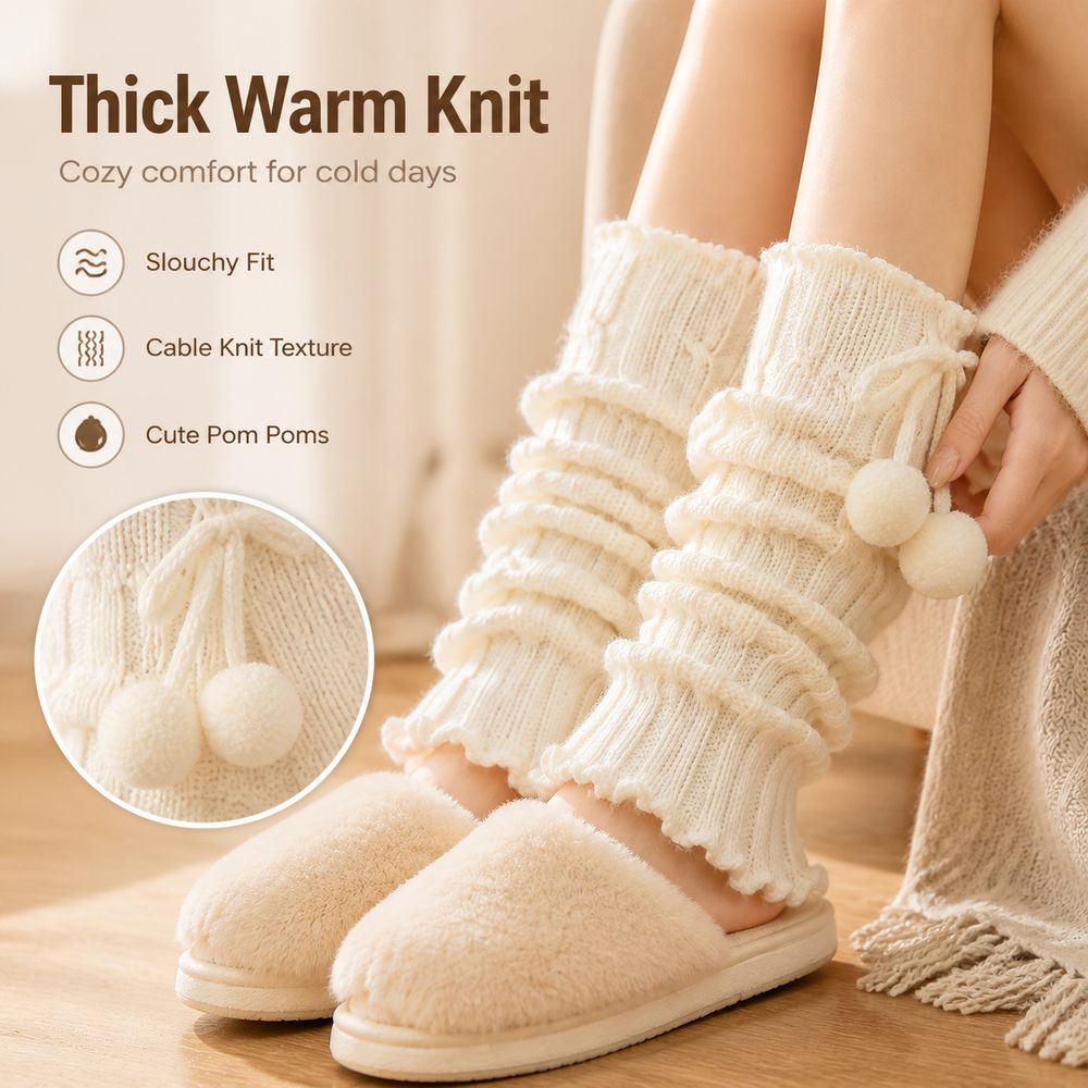 Gestrickte Beinwärmer mit gerü – Boot Sock Slouchy Bewertung und Preis