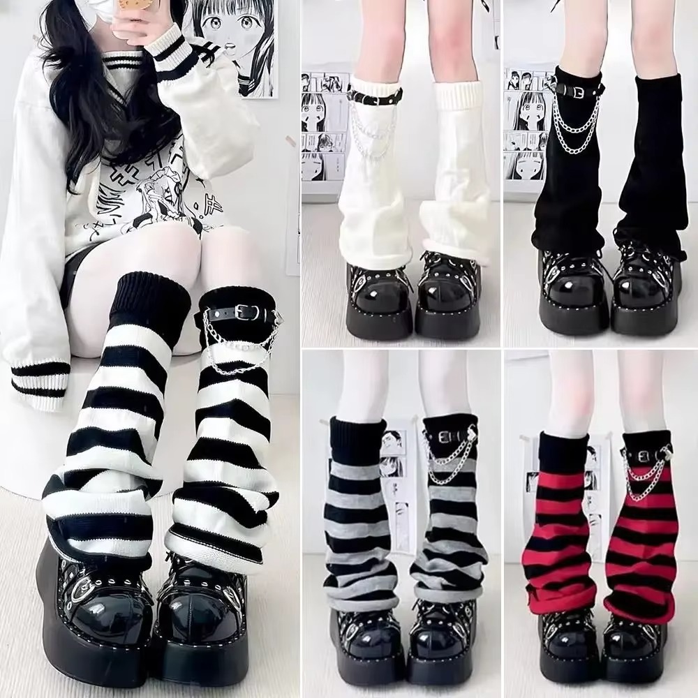 Gothic Harajuku Strick-Beinwär – Boot Sock Slouchy Bewertung und Preis