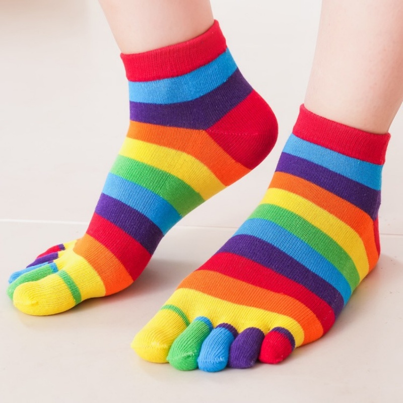 Damensocken, Regenbogenfarben, – Toe Sock Split Bewertung und Preis